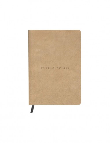 Cuaderno A5 Rayado Piel Camel - Flying Spirit - Clairefontaine