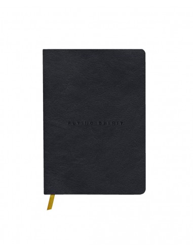 Cuaderno A5 Rayado Piel Negro - Flying Spirit - Clairefontaine