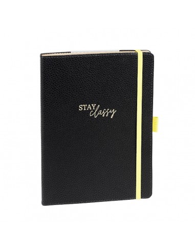 Cuaderno Majoie A5 "Stay Dassy" Negro - Artebene