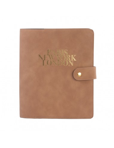 Funda + Cuaderno A5 "Paris New York London" Camel - Artebene