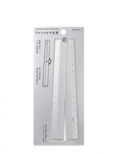 Regla Plegable 30 cm. "Multi Ruler" Aluminio - Midori