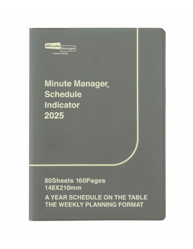 Agenda 2025 Minute Manager | A5 Semanal| Gris | Hightide