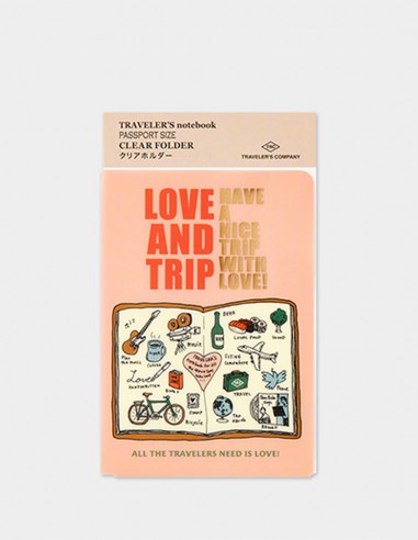 Carpeta | Clear Folder Passport "Love and Trip" | Traveler's Company