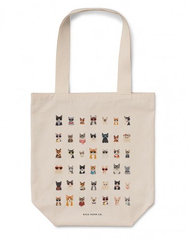 Tote Bag Canvas Cats - Rifle Paper Co.